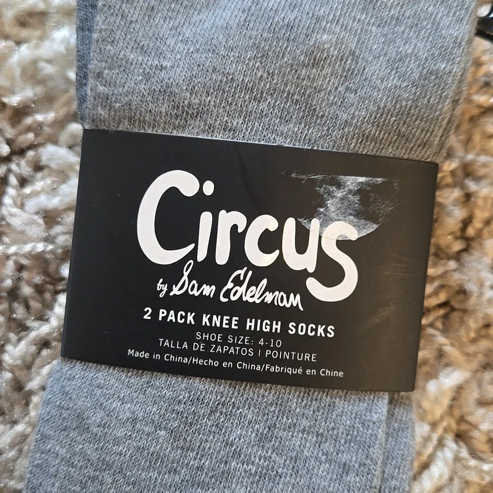 NEW Circus by Sam Edelman 2 Pack Socks Gray & Green Eye